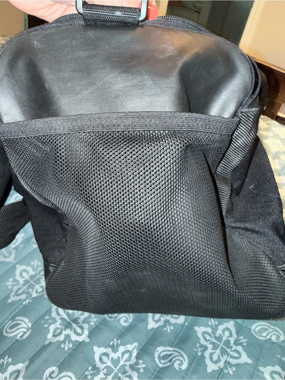 Nike Black Duffel with White Swoosh